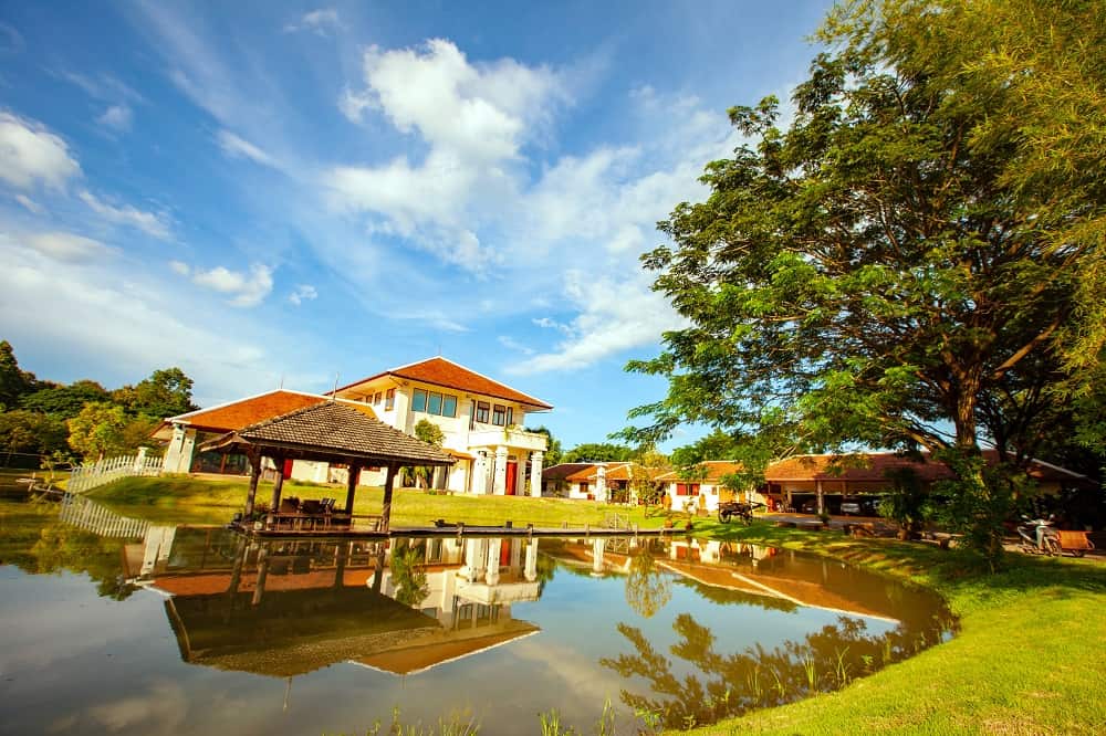 Lush green gardens at ChaChaMoon